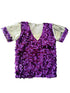 BookMyCostume Western Dance Costume for Girls Kids - Purple & Silver - Top with Frock - Premium